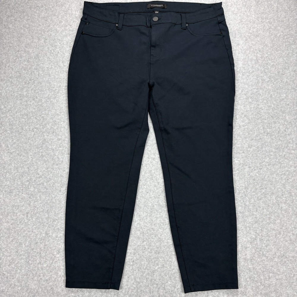 Liverpool Ponte Knit Pants Women 22W Blue Stretch Comfort Career Professional - Picture 1 of 8